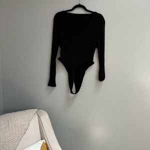 V neck body suit
